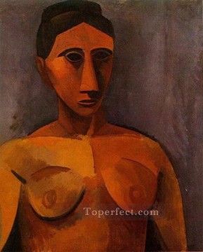 キュービズム Painting - 女性のバスト 2 1908 キュビズム